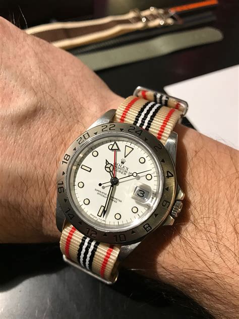 rolex explorer 2 on nato strap